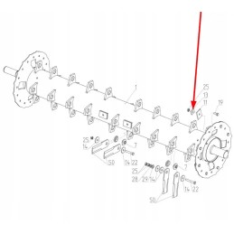 100514708 šiaudų smulkintuvo būgno plokštė