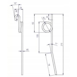John Deere Z56958 motociklo ritės pirštas