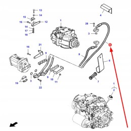 La322825550 hidrostatinio siurblio hidraulinis kabelis