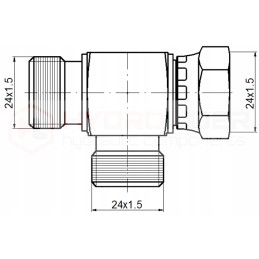 Tee jungtis BBA 3x M24x1 5 hidrolideris