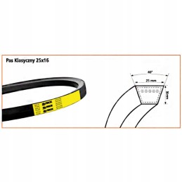 V formos diržas h25x16 3350 Lenkiškai sustiprintas diržas
