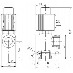 Elektrinis vožtuvas b1s nz 2 2 3 8 12v 40l 350bar 2mp