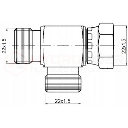 Tee jungtis BBA 3x M22x1 5 hidrolideris