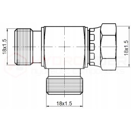 Tee jungtis BBA 3x M18x1 5 hidrolideris