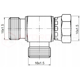 Tee jungtis BBA 3x M16x1 5 hidrolideris