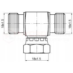 Tee jungtis bab 3x m18x1 5 hidrolideris