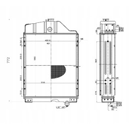 Ursus 4 eilių varinis vandens aušintuvas, 6 cil
