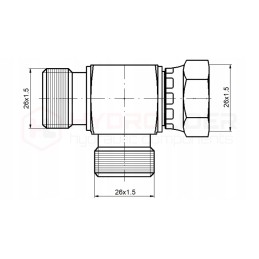 Tee jungtis BBA 3x M26x1 5 hidrolideris