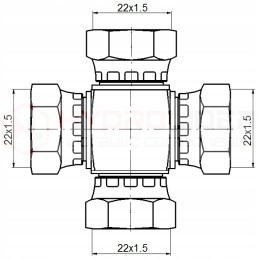 Jungtis: AAAA 4x M22x1 5 hidrolideris