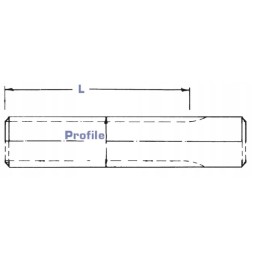Profiliuotas velenas l 500 mm