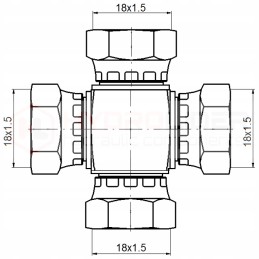 Jungtis: AAAA 4x M18x1 5 hidrolideris