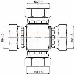 Jungtis: AAAA 4x M16x1 5 hidrolideris