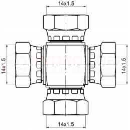 Jungtis: AAAA 4x M14x1 5 hidrolideris