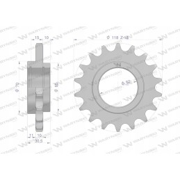Grandininis ratas grūdintas 18 3 4 fi52 Bison Warynski