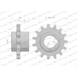 Grandininis ratas grūdintas 15 3 4 fi35 Bison Warynski