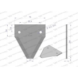 Derliaus nuėmimo peilis 84429103 new holland warynski