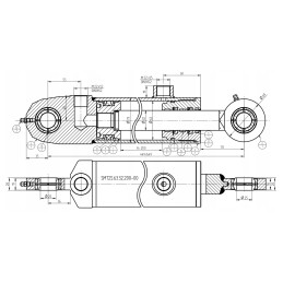 Hidraulinio cilindro pavara 63x32 taktų 200 tvirtinimų