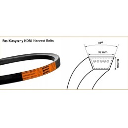 Variatoriaus diržas new holland 80324391 3430 hdm lz h