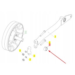 100347024 ventiliatoriaus diržo įtempiklio pusžiedis