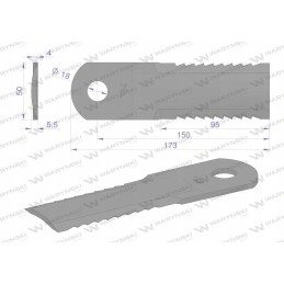 Rotacinis peilis, šiaudų smulkintuvas, pašarų kombainas, dantys