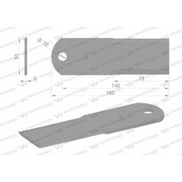 Fiksuotas peilis, šiaudų smulkintuvas, pašarų kombainas, lygus 16