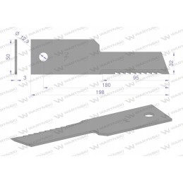 Dantyta fiksuoto peilio šiaudų smulkintuvas pašarų kombainas