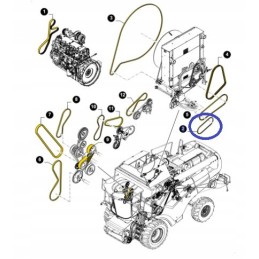 Kabinos oro kondicionavimo diržas 84384158 new holland cnh