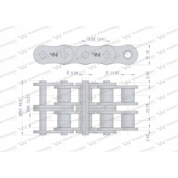 Sustiprinta ritininė grandinė 12a 2 ansi a 60 r2 3 4