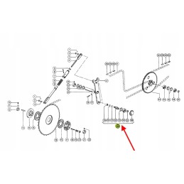 673329 00 dantytas įtempiklis, sukomplektuotas, 15 dantukų