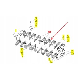 101742820 šiaudų smulkintuvo judantis peilis