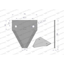 New Holland Warynski dantytas derliaus nuėmimo peilis