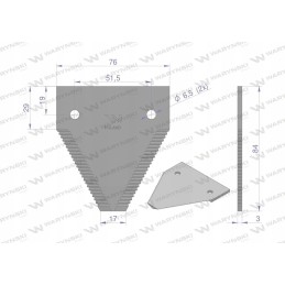 Viršutinis dantytas peilis 611203 1 Claas Warynski