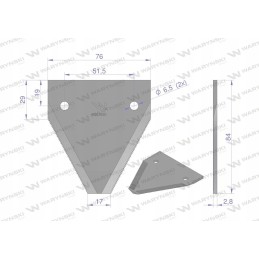 Claas Warynski žemės ūkio peilis 25 vnt