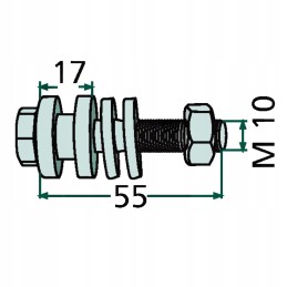 LAN kėlimo jungties tvirtinimo spaustukas, rinkinys km 3