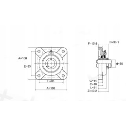 Ucf 206 l3 žemės ūkio guolių blokas 3 sandarikliai