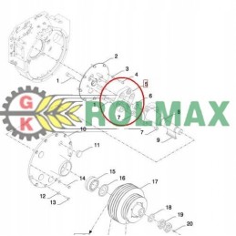 Guminė variklio sankaba New Holland Case 80450679