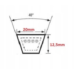 Diržas 20x12 5 2050 bizonų standartinis žalias