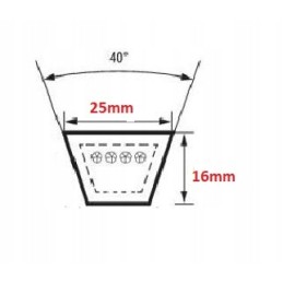 Diržas 25x16 1731 bizon standartinis žalias