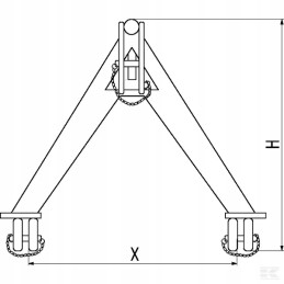 Traktoriaus sukabinimo trikampis, stačiu kampu, 0 kategorija