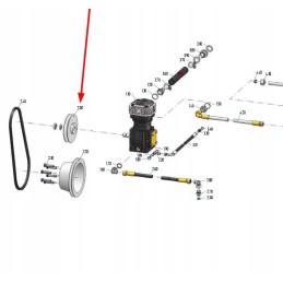 R60kh oro stabdžių kompresoriaus skriemulys