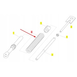 100045836 įtempiklio spyruoklė 205 x 6 mm