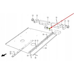 615863 01 plastikinis spaustukas pasvirusiam konvejeriui
