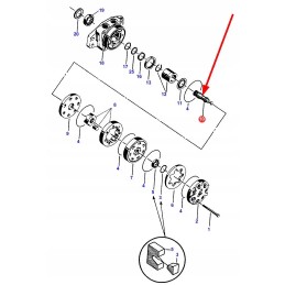 71367316 hidraulinio variklio velenas, atbulinės eigos pavara