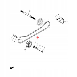 V formos diržas massey ferguson la340433423 originalus