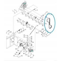 Hidro siurblio pavaros diržas 84607712 3hb2900 new hollan