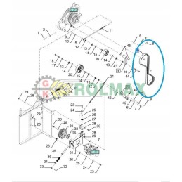 Hidro siurblio pavaros diržas 87491779 new holland csx700