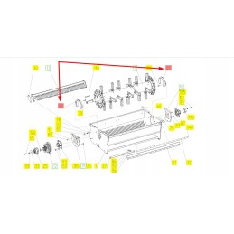 100057822 šiaudų smulkintuvo veleno korpusas