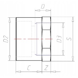 PVC redukcinė jungtis su vidiniu sriegiu vdl 25 mm 1