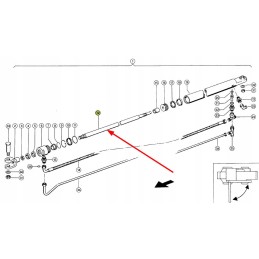 087296 0 išleidimo vamzdžio cilindro stūmoklio strypas
