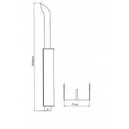 Vertikalus duslintuvo išmetimo vamzdis Renault Claas inox